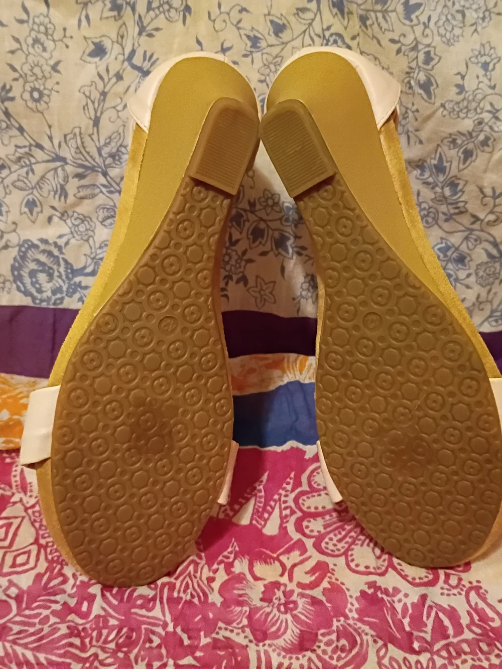 Patrizia Harlequin Women's Wedge Sandals Peach US 10.5 EU 42